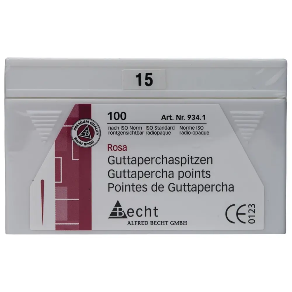 Becht Guttaperchaspitzen rosa - Packung 100 Stück ISO 015