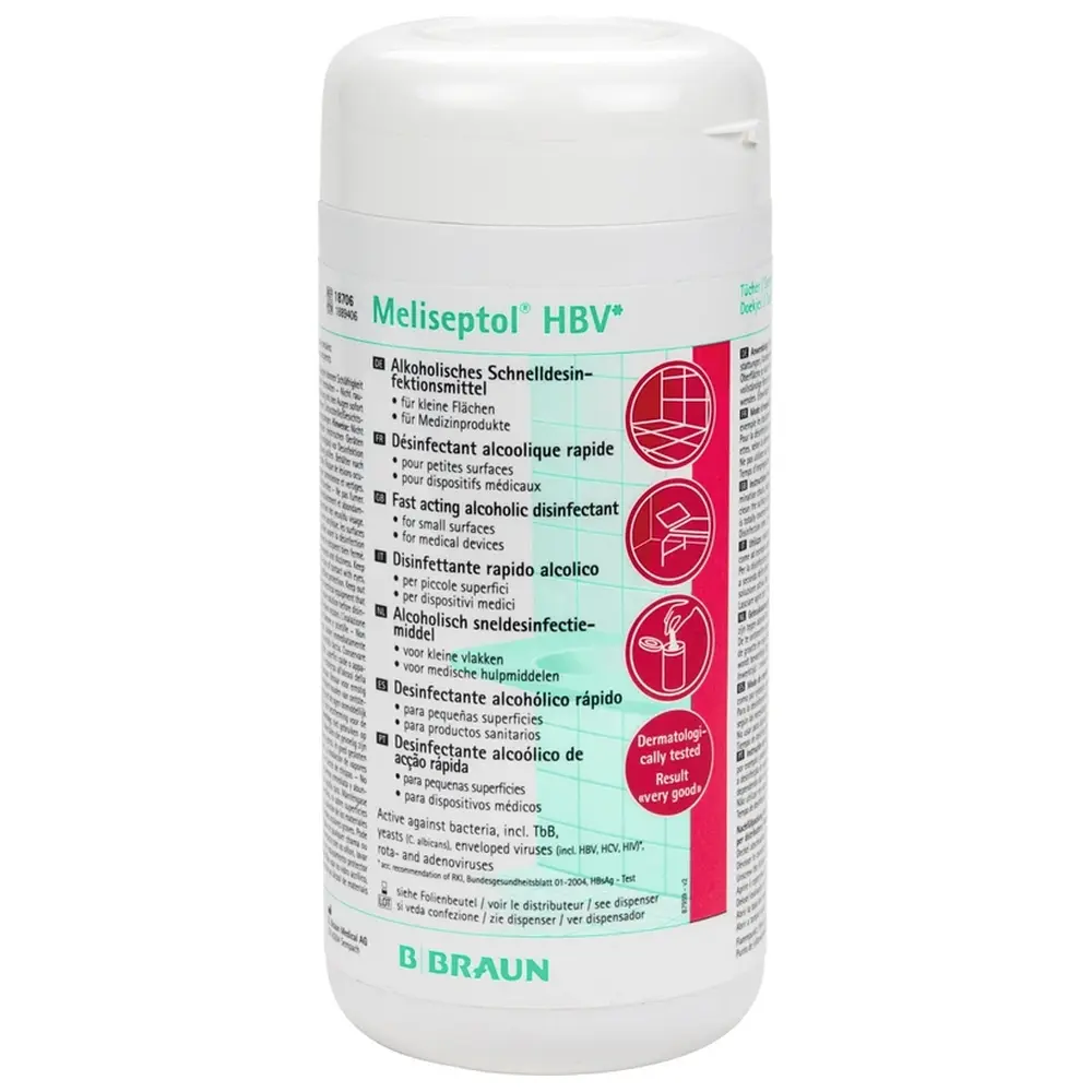 B. Braun Meliseptol® HBV®-Tücher - Dose 100 Stück