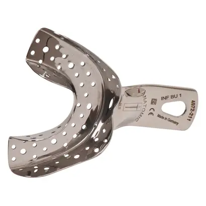 A.Schweickhardt GmbH & Co. KG Abdrucklöffel UK gelocht Inf BU 1 bezahnt St A.Schweickhardt GmbH & Co. KG Abdrucklöffel UK gelocht Inf BU 1 bezahnt St