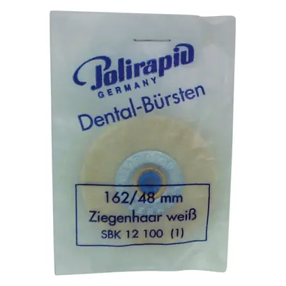 Polirapid Dr. Montemerlo GmbH & Co. KG Schmalbürste 162/48mm Ziegenhaar weiß m.KZ St