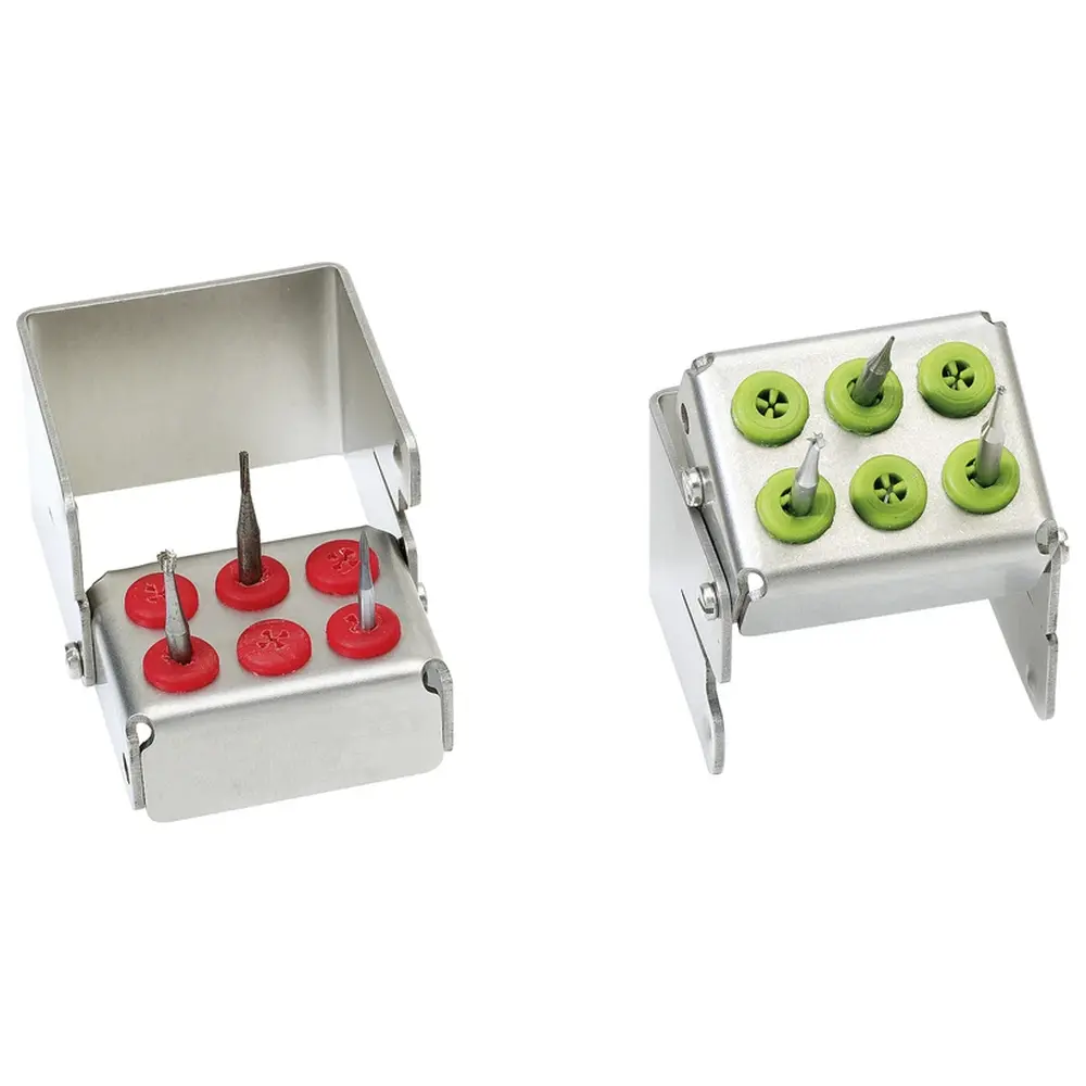 NICHROMINOX PLUG IN - Stück für 6 Instrumente (2 Reihen a 3 Löcher) gelb, 3,5 x 2,5 x 3 cm