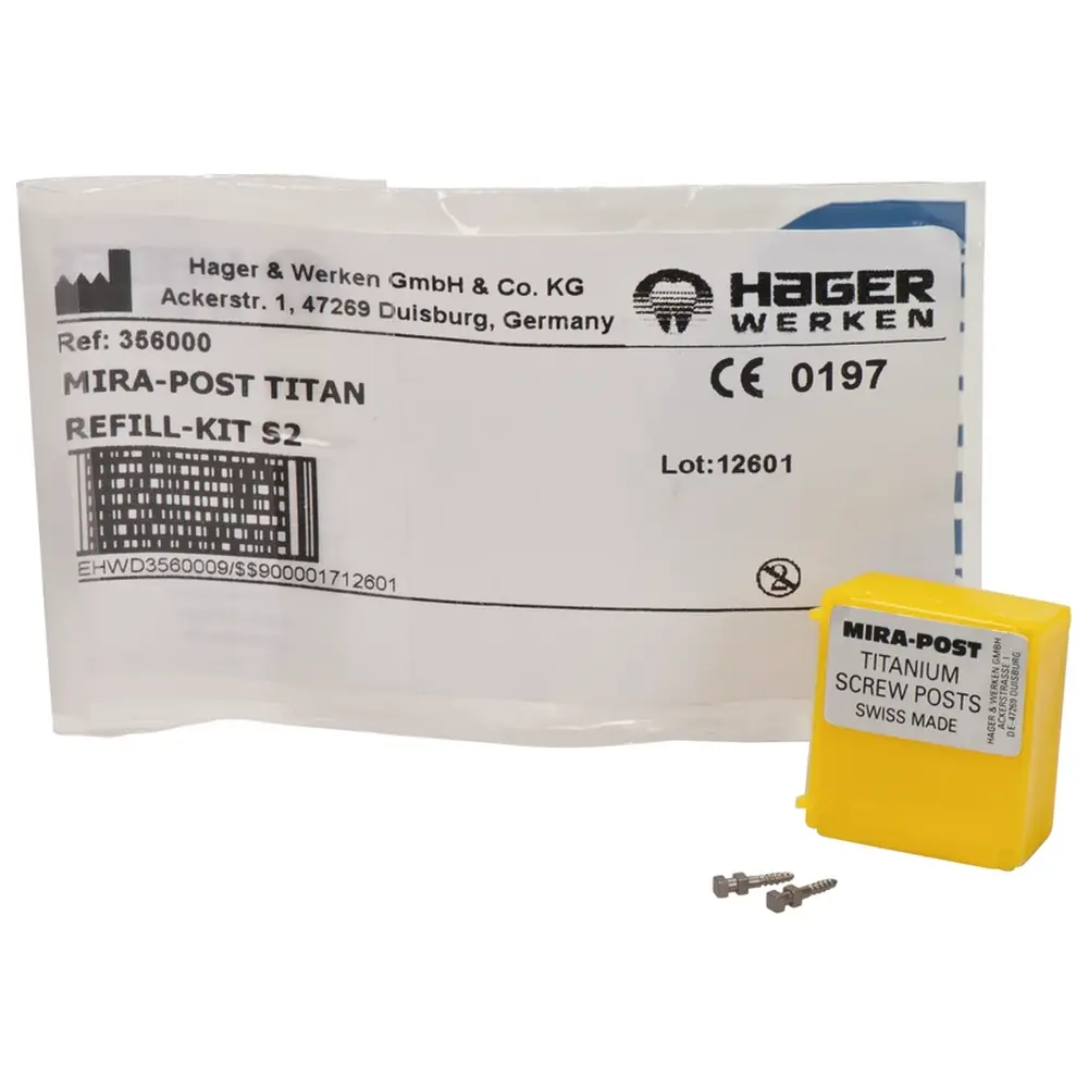 Hager & Werken Mira-Post - Nachfüllpackung 6 Stifte Titan Gr. 2, S