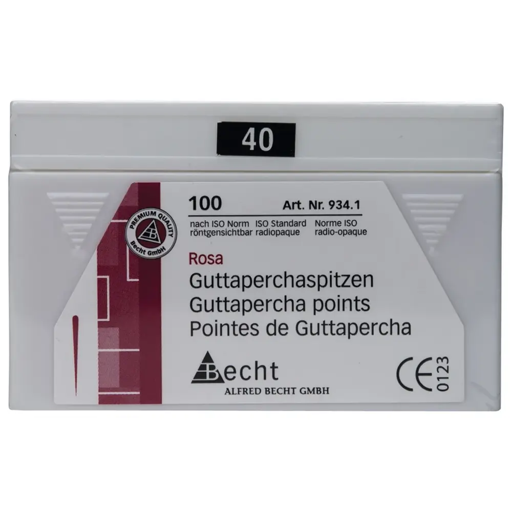 Becht Guttaperchaspitzen rosa - Packung 100 Stück ISO 040