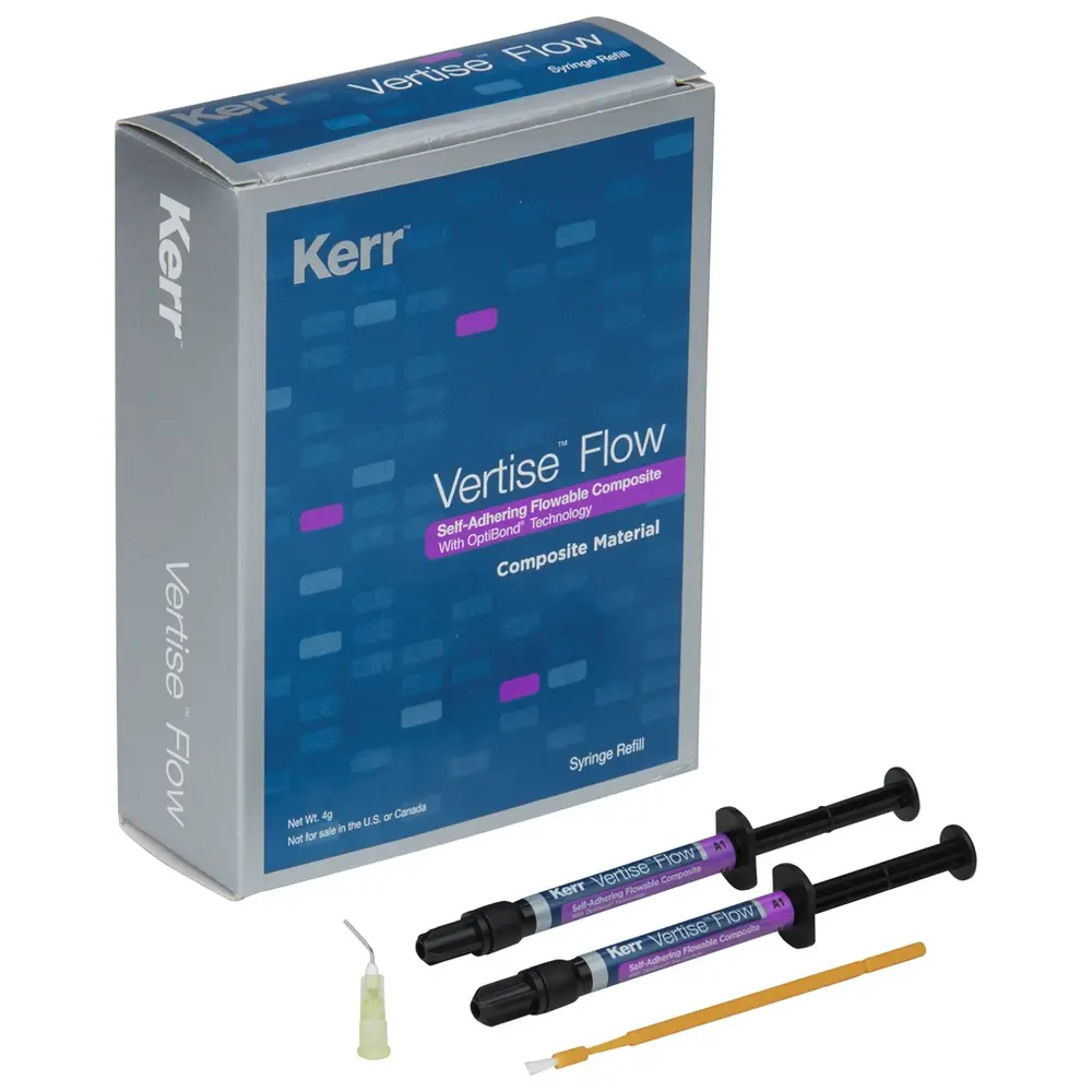 Kerr Vertise™ Flow - Packung 2 x 2 g Spritze A1, 20 Pinn-Point Applikatoren, 20 Flow-Spritzenaufsätzen
