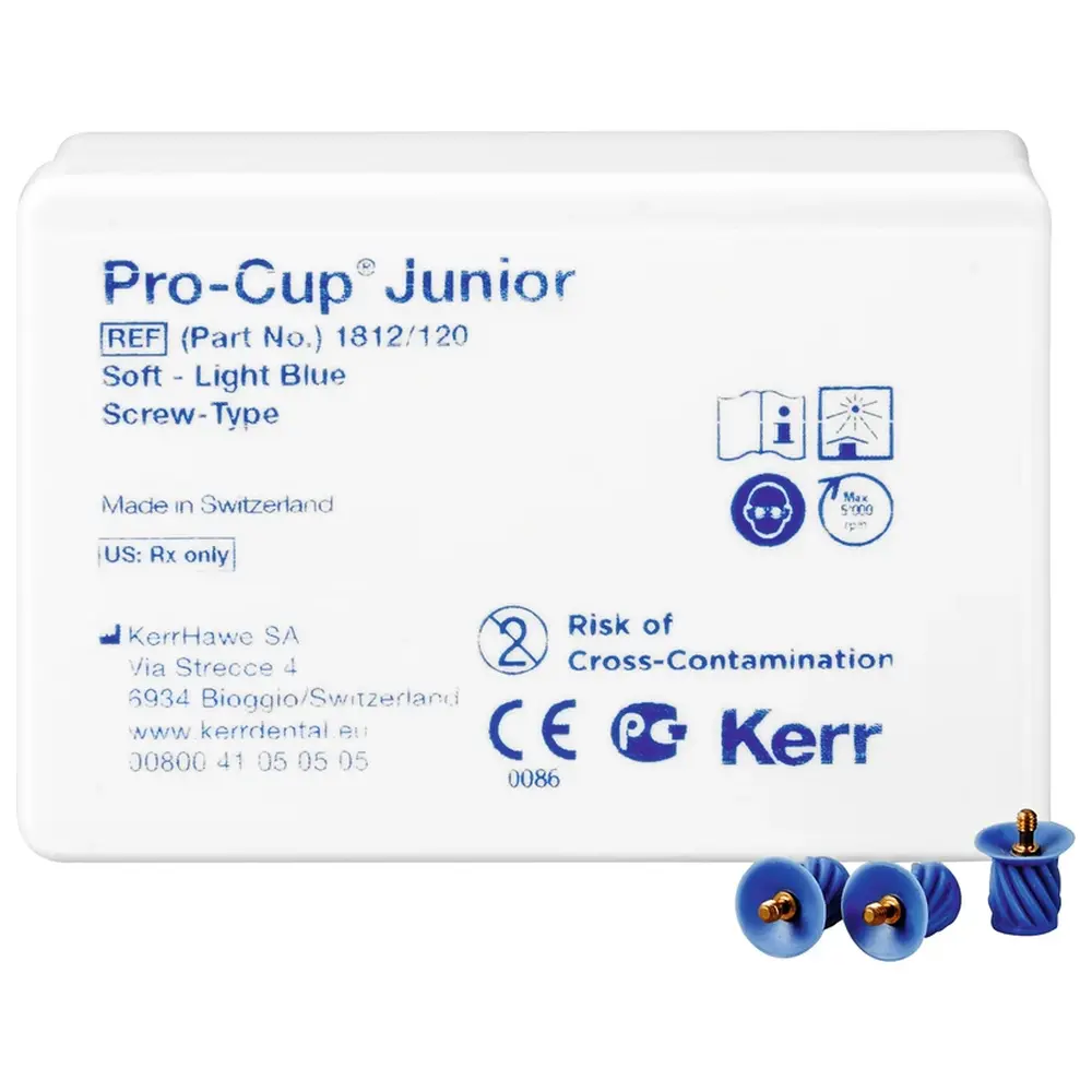 Kerr Pro-Cup™ Junior - Packung 120 Stück hellblau weich, Screw-Type