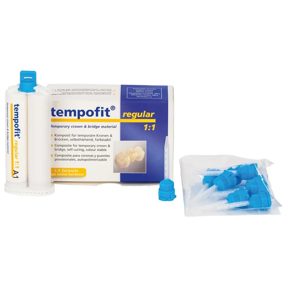 DETAX tempofit® regular 1:1 - Standardpackung 50 ml Doppelkartusche A1, 10 Mischkanülen