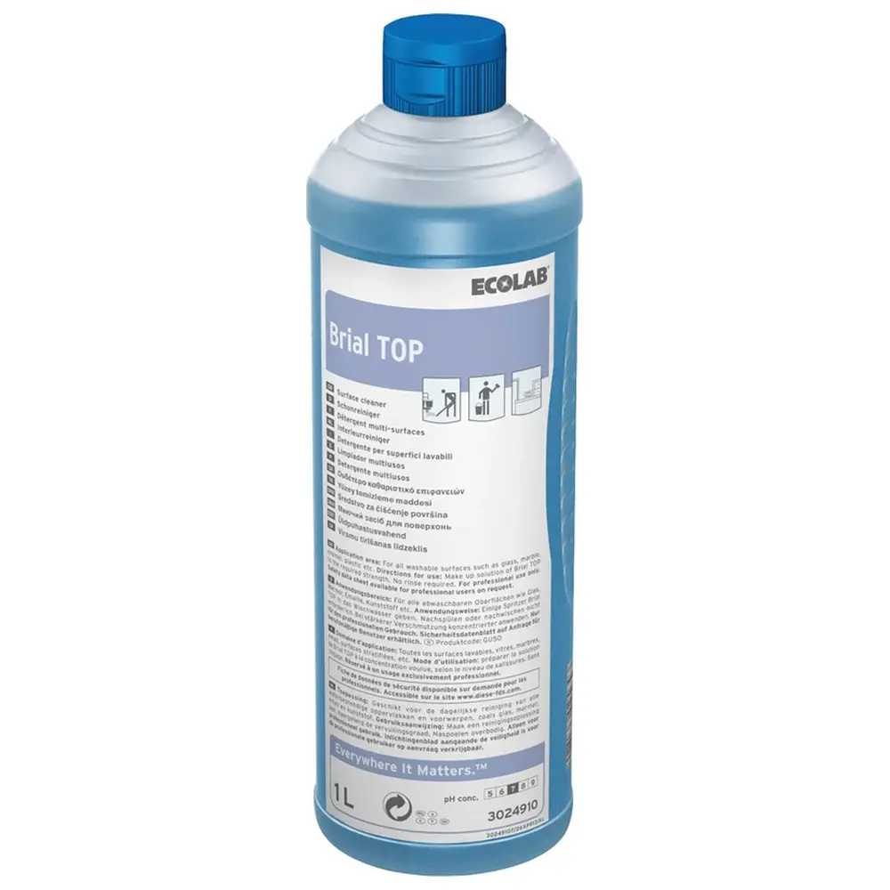 ECOLAB Brial Top Schonreiniger - Karton 12 x 1 Liter Schonreiniger ECOLAB Brial Top Schonreiniger - Karton 12 x 1 Liter Schonreiniger