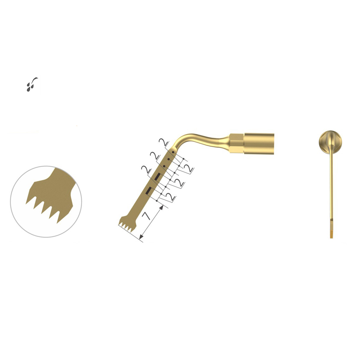Xpedent Ultraschallspitze 20 Chirurgie (passend für den Einsatz mit MECTRON® Geräten)