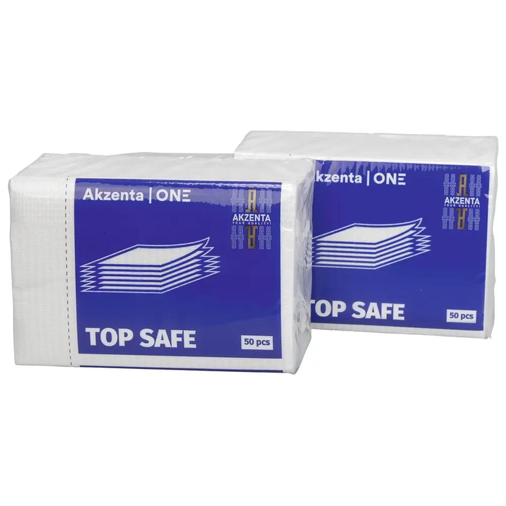 Akzenta TOP SAFE Patientenservietten - Karton 500 Stück weiß, 33 x 45 cm, 2-lagig