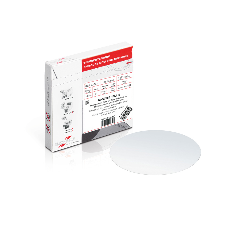 SCHEU-DENTAL Skin-Verpackung - Packung 100 Kaschierfolien 0,15 x 125 mm