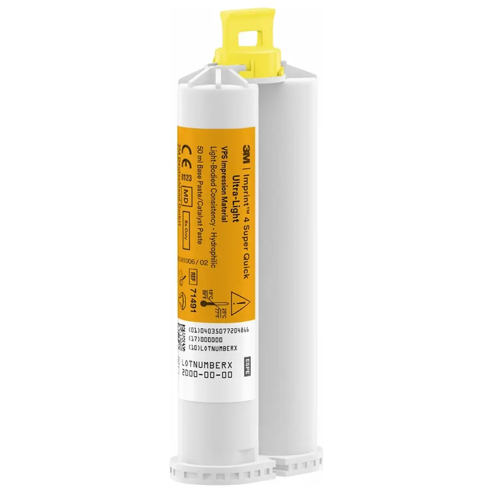 Solventum Dental Solutions Imprint™ 4 - Refill Packung 4 x 50 ml Doppelkartusche Super Quick Ultra-Light, Zubehör