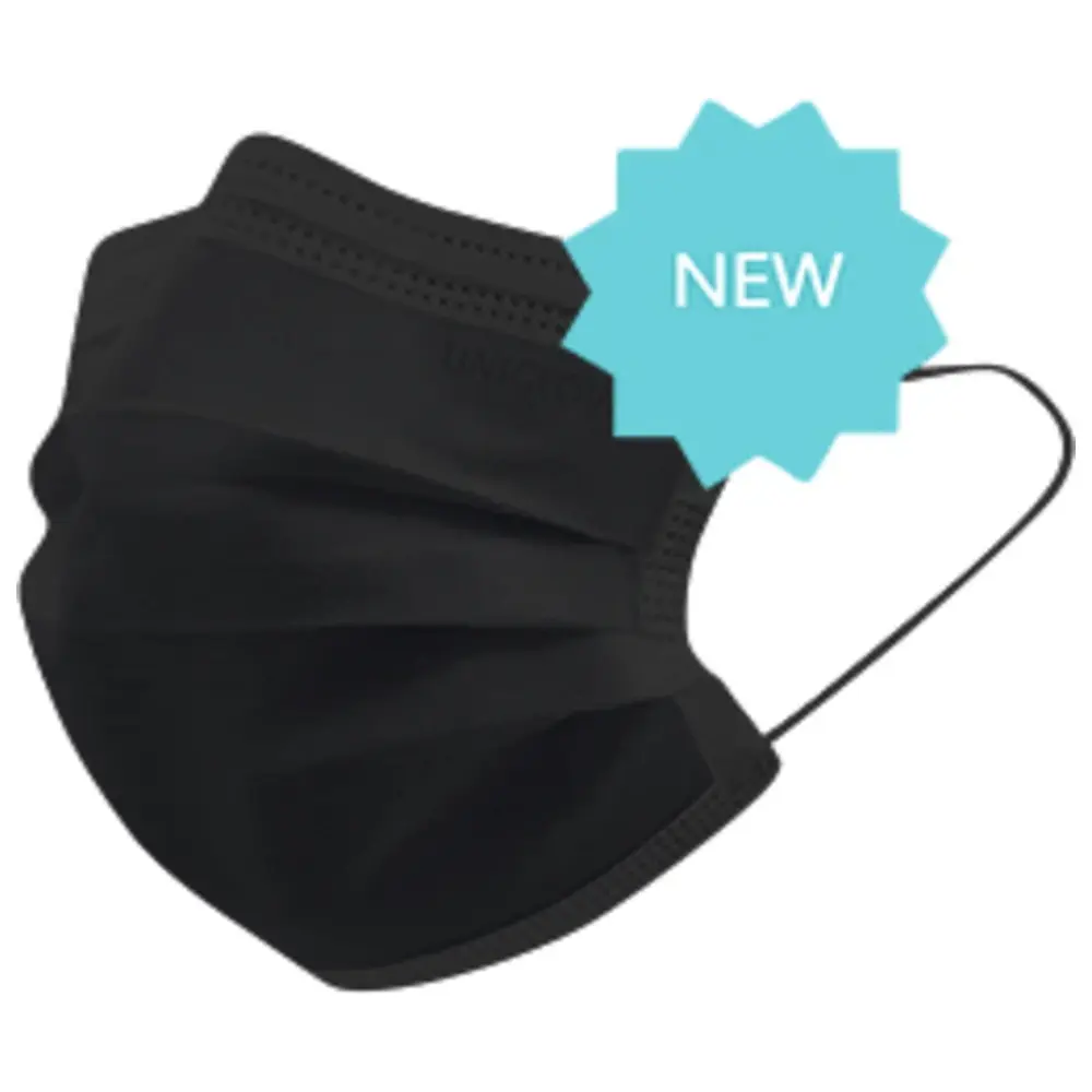 Unigloves PROFIL PLUS OP-Mundschutz - Spenderbox 50 Stück schwarz