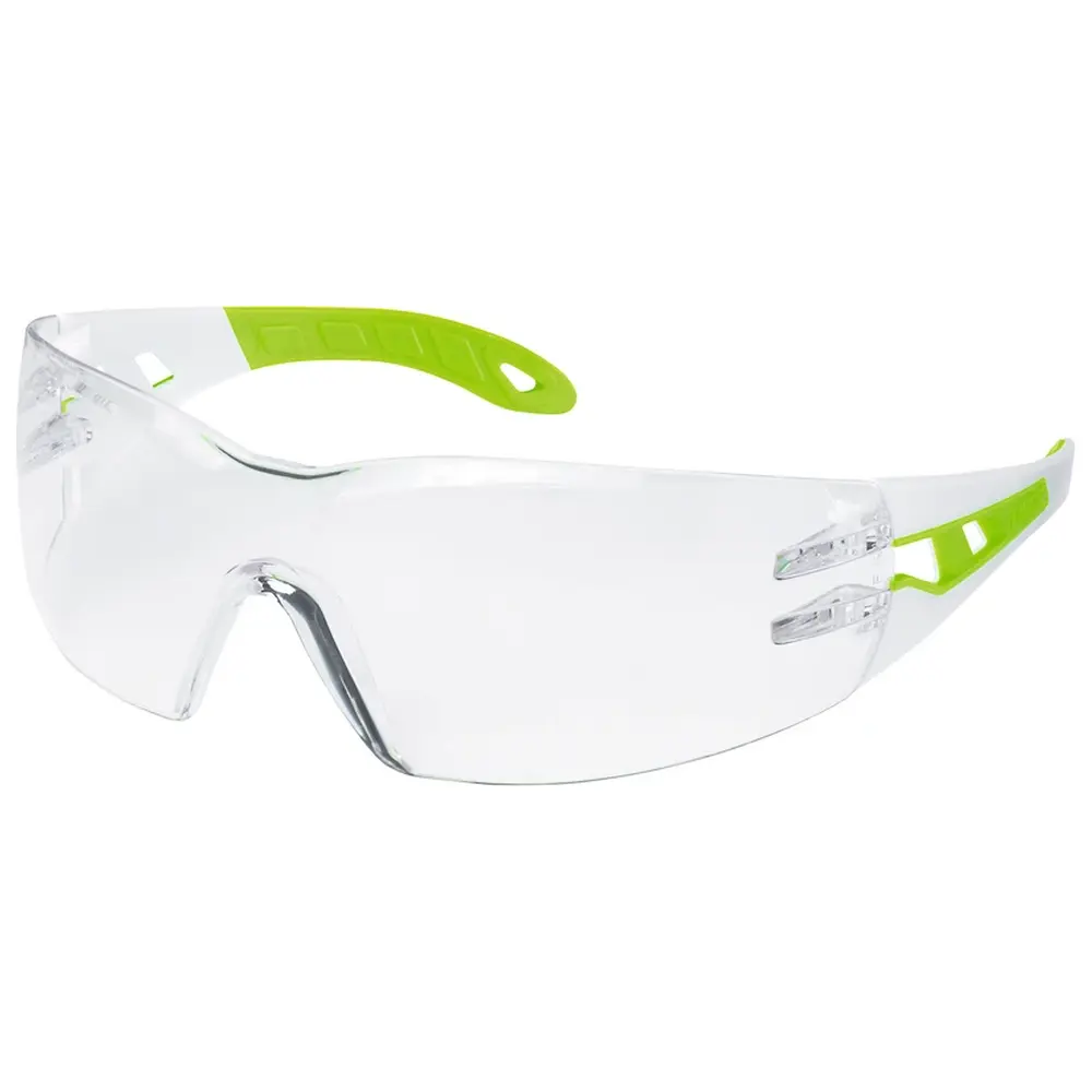 Hager & Werken Hager iSpec® Pure Fit - Stück Brille small, Fassung weiß/grün, Scheibe farblos
