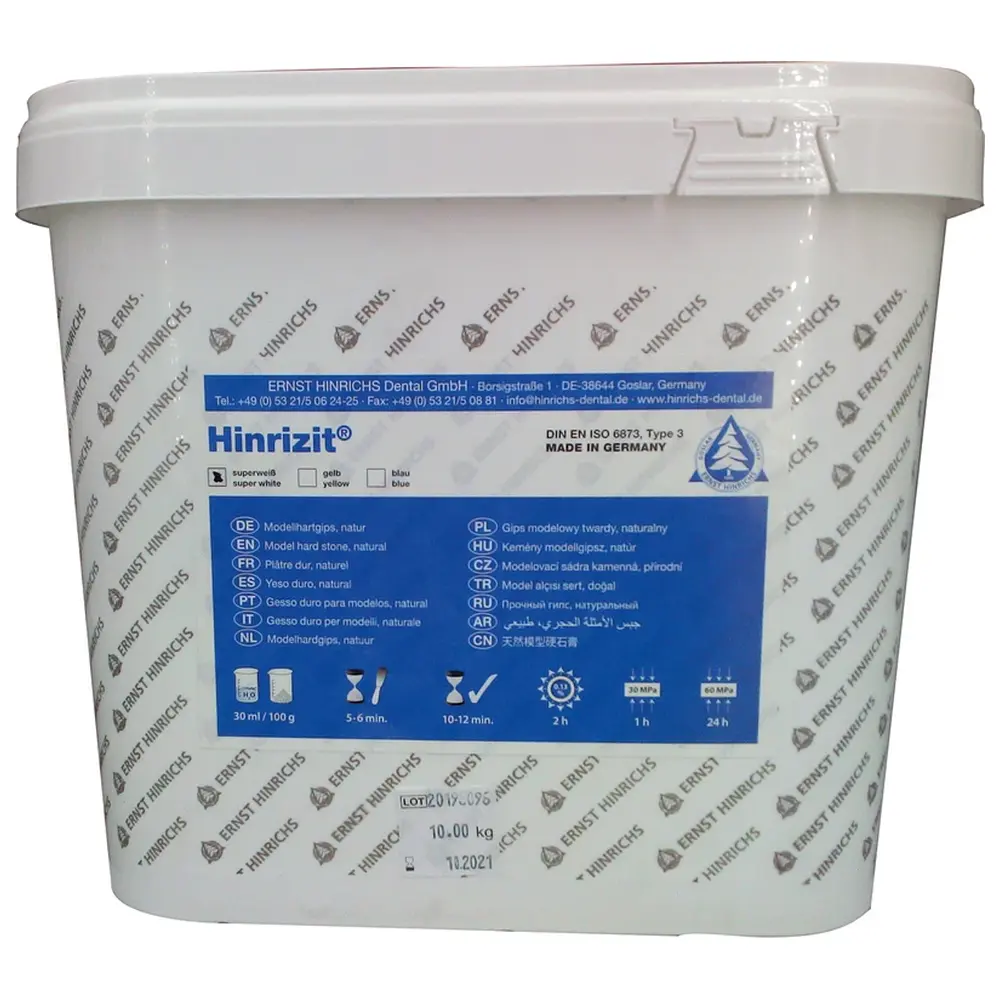 ERNST HINRICHS Hinrizit® - Eimer 10 kg Modellhartgips superweiß (KFO)