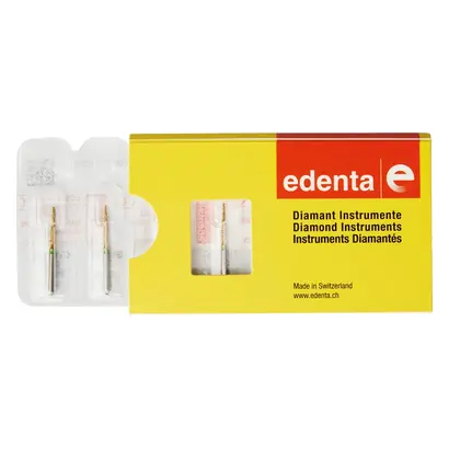 Edenta DIACUT V879K - Packung 5 Stück grün grob, FG, Figur 299 Torpedo konisch, 10 mm, ISO 012