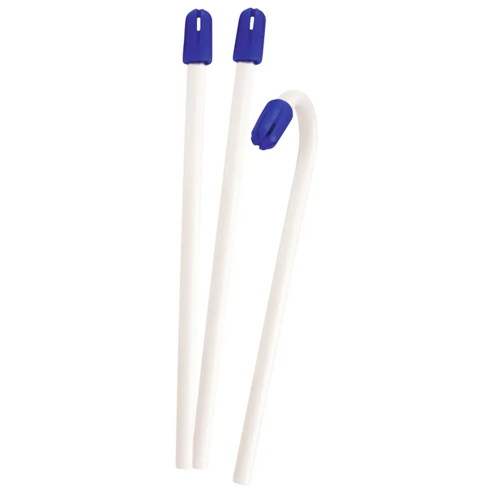 ASA Dental Total Comfort Speichelsauger - Packung 100 Stück weiß/blau, feste Kappe