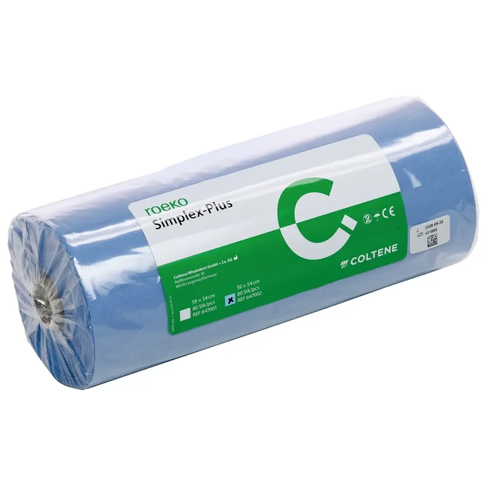 COLTENE roeko Simplex-Plus - Rolle 80 Stück blau, 59 x 54 cm