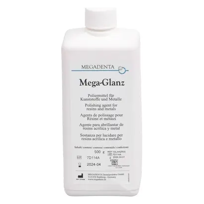 MEGADENTA Dentalprodukte GmbH Mega-Glanz Hochglanzpoliermittel Flasche 500ml MEGADENTA Dentalprodukte GmbH Mega-Glanz Hochglanzpoliermittel Flasche 500ml