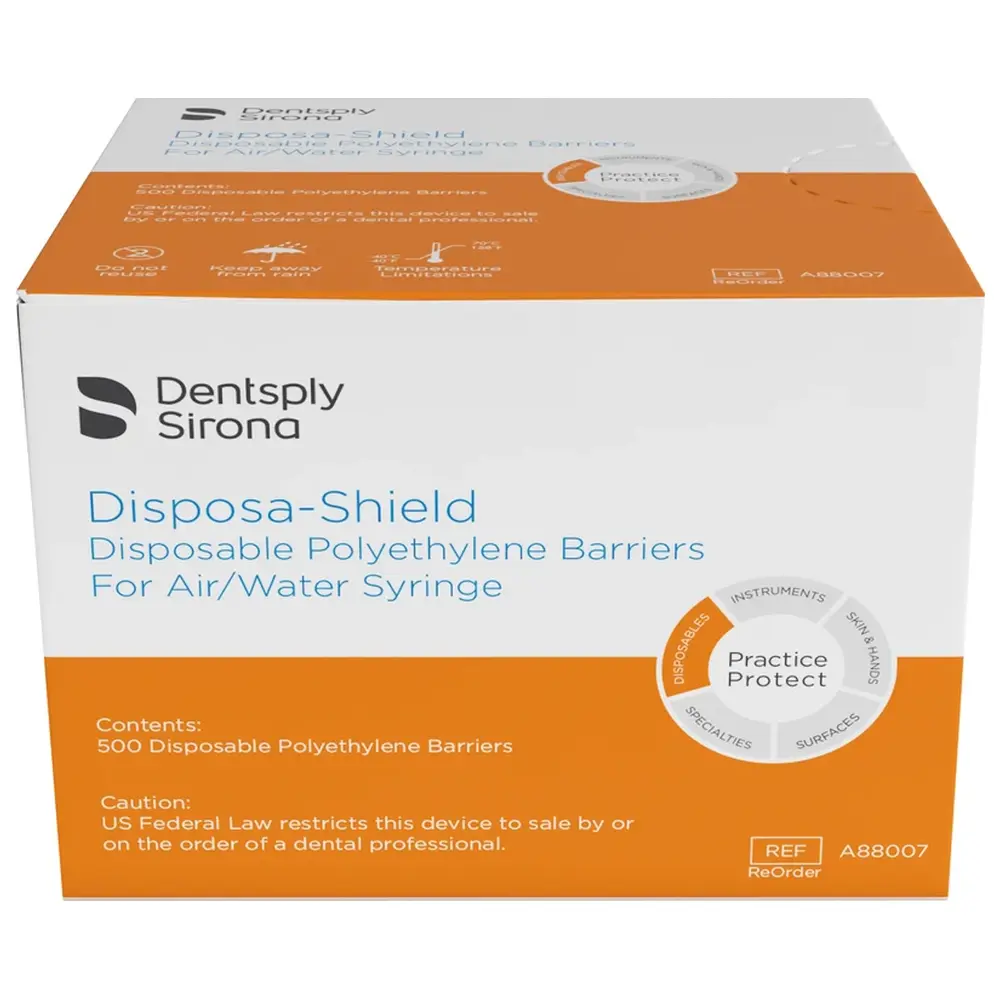 Dentsply Sirona Polyethylen-Einwegschutz für langes Handstück - Packung 500 Stück für Luft- Wasserspritze