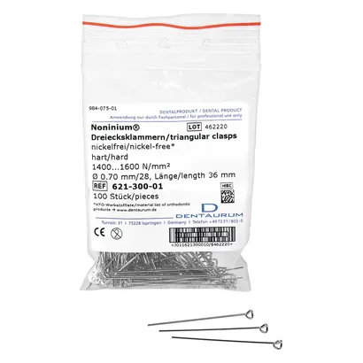 Dentaurum GmbH & Co. KG Dreiecksklammern D0,7mm/28 Pa 100