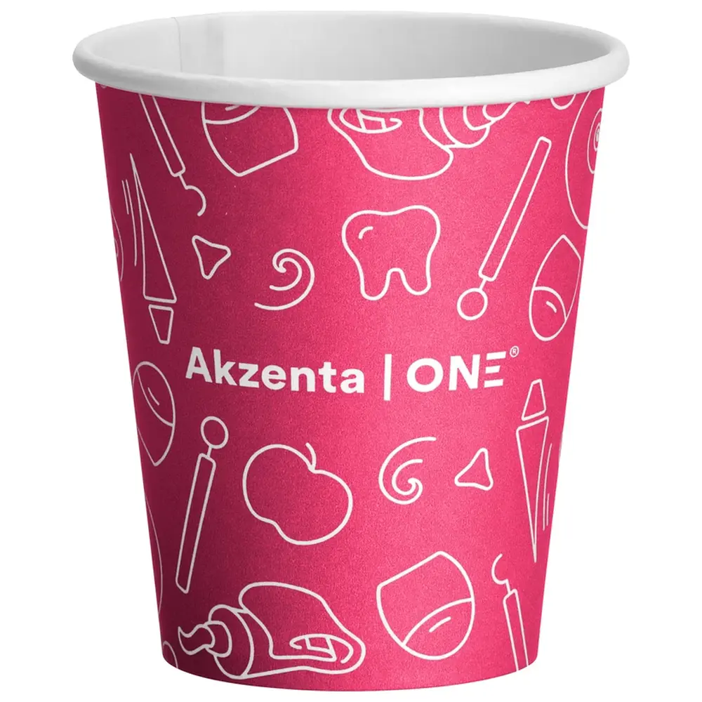 Akzenta ONE Pappbecher - Karton 20 x 50 Stück fuchsia, 200 ml
