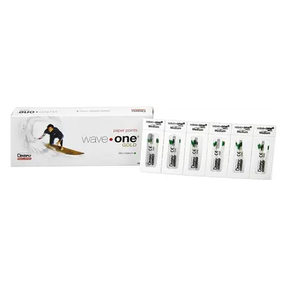 DENTSPLY Tulsa Dental Specialties WAVEONE GOLD Papierspitzen MEDIUM grün Pa 180