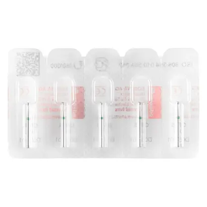 Edenta Diamanten 805 - Packung 5 Stück grün grob, FG, Figur 010 umgekehrter Kegel, 1,2 mm, ISO 012