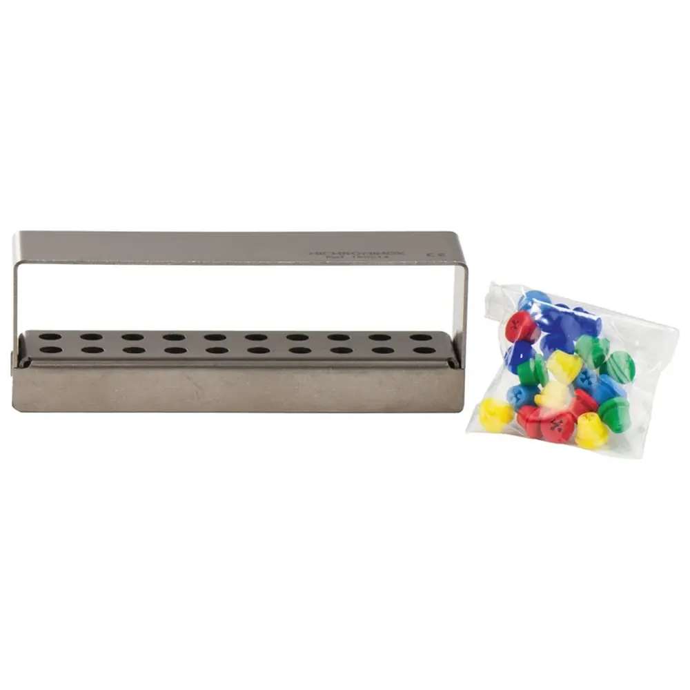 NICHROMINOX PLUG IN - Stück für 20 Instrumente (2 Reihen a 10 Löcher, verschiedene Farben), 9,7 x 2,5 x 3,4 cm