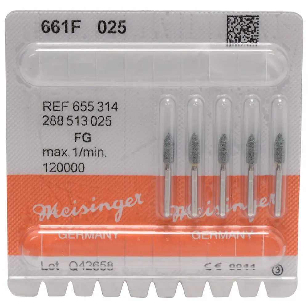 Hager & Meisinger Keramische Schleifer 661 - Packung 5 Stück grün fein, FG, Figur 288, 7 mm, ISO 025