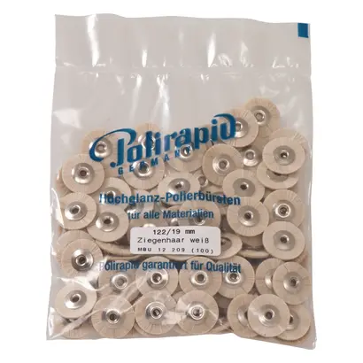 Polirapid Dr. Montemerlo GmbH & Co. KG Miniaturbürste unmontiert 122/19mm Ziegenhaar weiß Pa 100