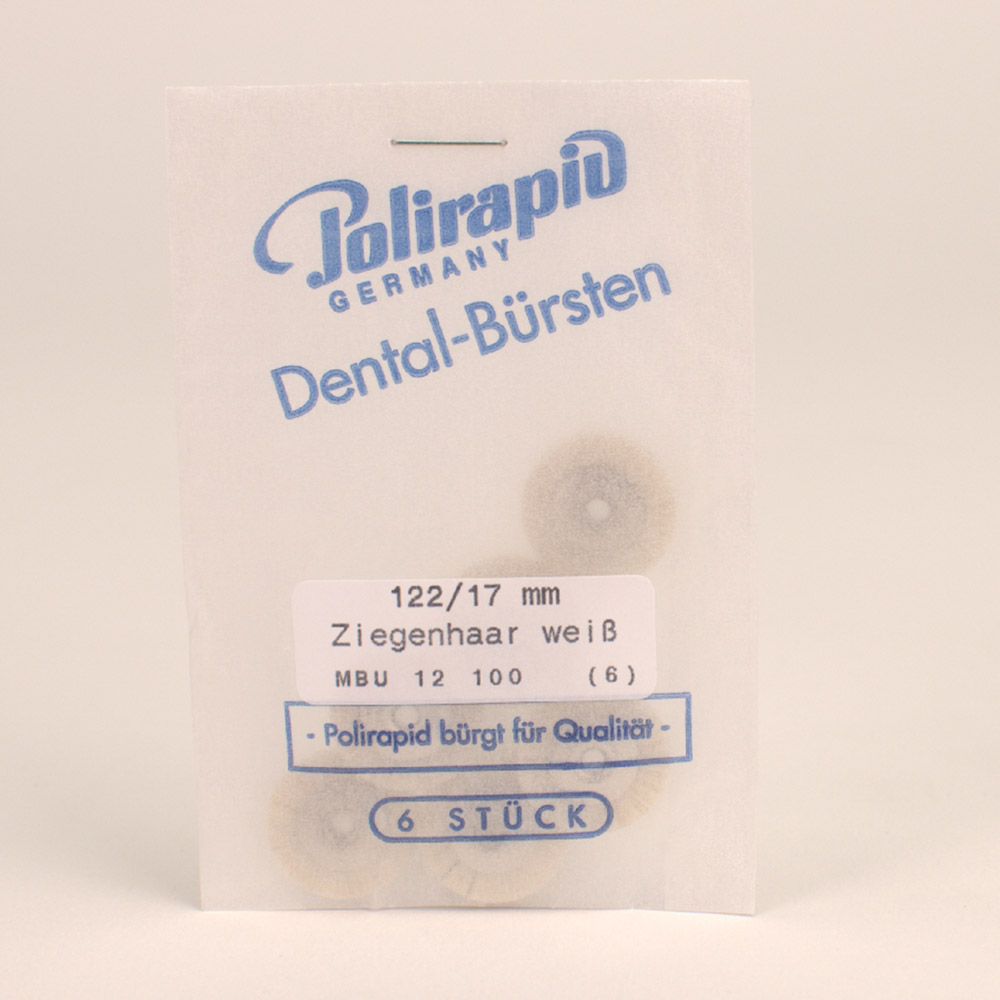ZR Bürste unm. Ziege weiß Ø17mm 6St