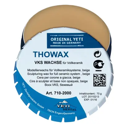 Yeti Dentalprodukte GmbH VKS Modellierwachs beige-transparent Dose 70g Yeti Dentalprodukte GmbH VKS Modellierwachs beige-transparent Dose 70g