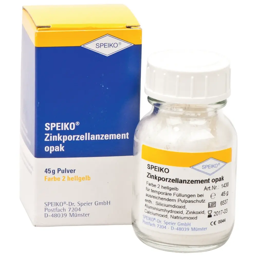 SPEIKO Zinkporzellanzement opak - Flasche 40 g Pulver hellgelb