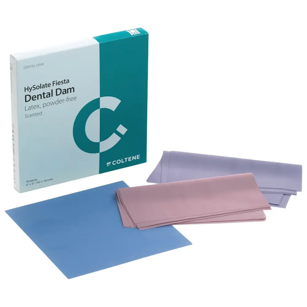 COLTENE HySolate Dental Dam - Packung 36 Stück grün, 152 x 152 mm, stark