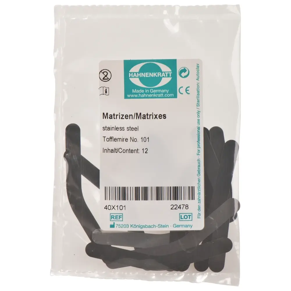 87671_Matrizen_nach_Tofflemire__Packung_12_Stueck_Staerke_004_mm_Nr_101