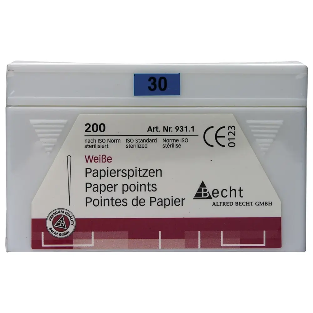 Becht Papierspitzen weiß - Packung 200 Stück ISO 030
