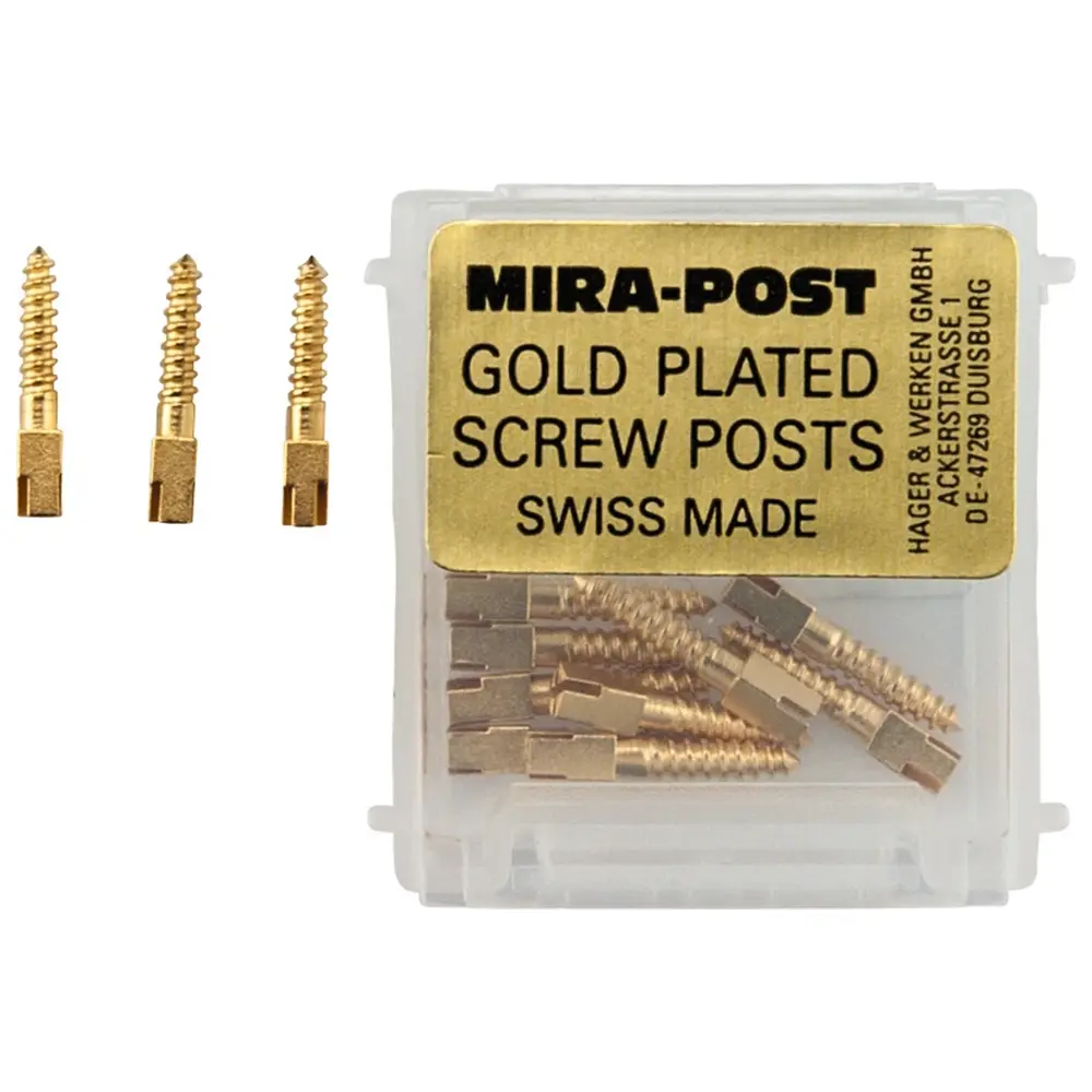Hager & Werken Mira-Post - Nachfüllpackung 12 Stifte vergoldet Gr. 4, M