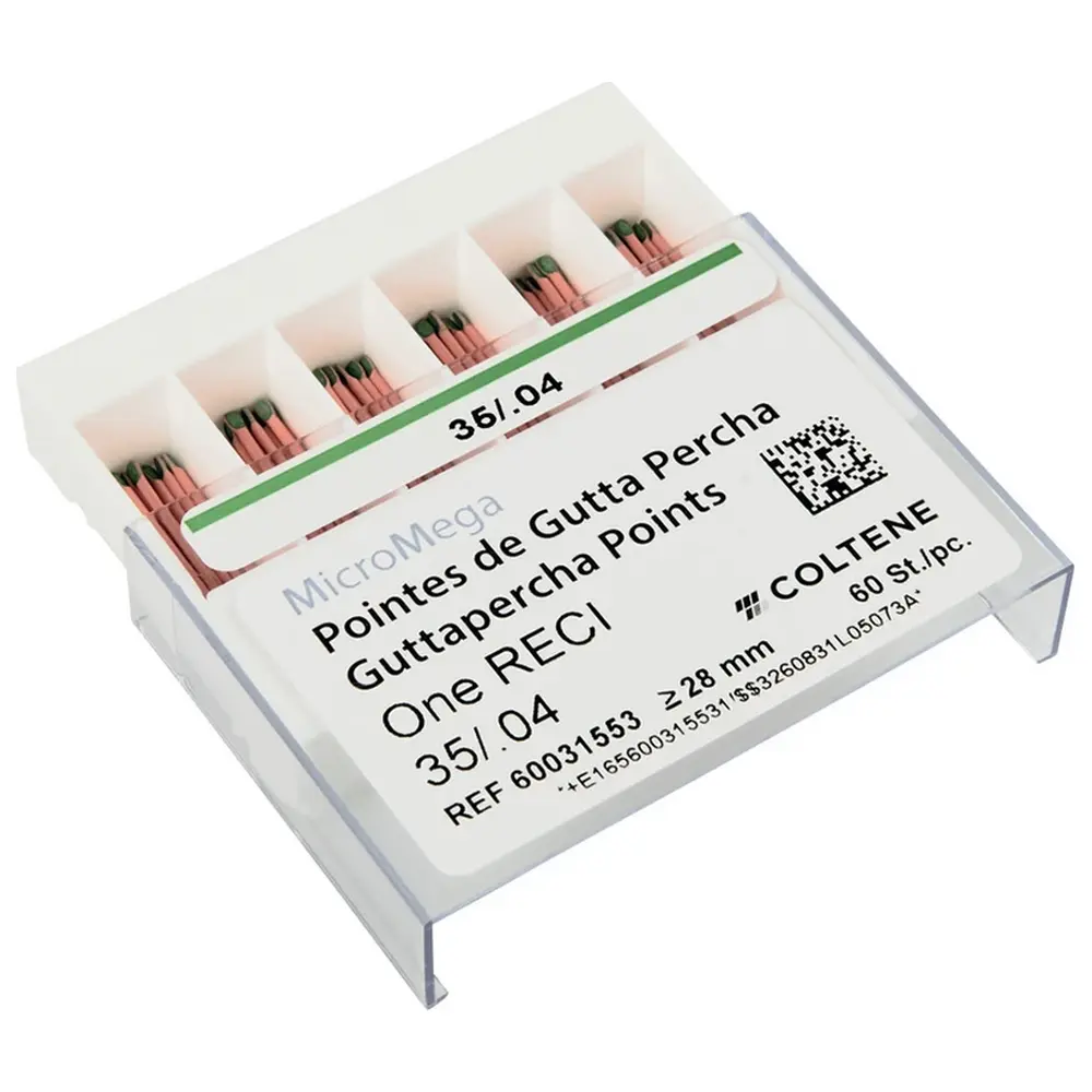 COLTENE One RECI™ Guttapercha-Spitzen - Packung 60 Stück Taper.04 ISO 035