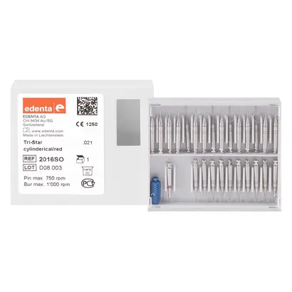Edenta TRI-STAR - Sortiment 25 montierte Stifte .021/0,6 mm