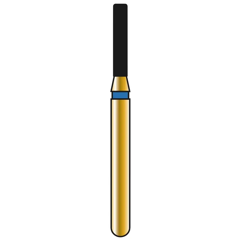 COLTENE DIATECH Diamanten G836R - Packung 5 Stück blau mittel (M), FG, Figur 157 Zylinder Kante rund, 6 mm, ISO 012