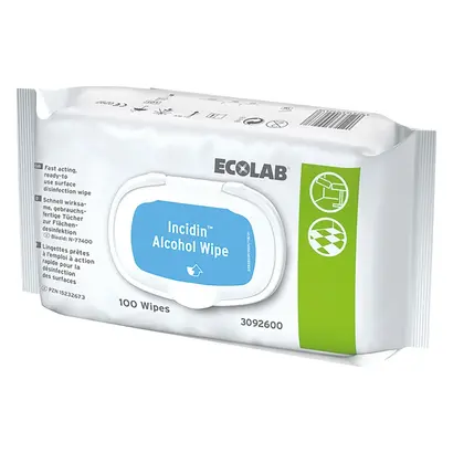 ECOLAB Incidin™ Alcohol Wipe - Packung 6 x 100 Stück