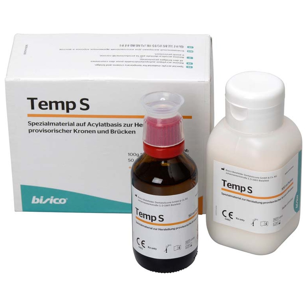 bisico Temp S - Packung 100 g Pulver universal, 50 ml Flüssigkeit, 1 Mischbecher