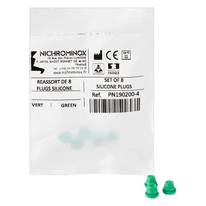 Nichrominox Silikon-Einsätze grün Pa 8