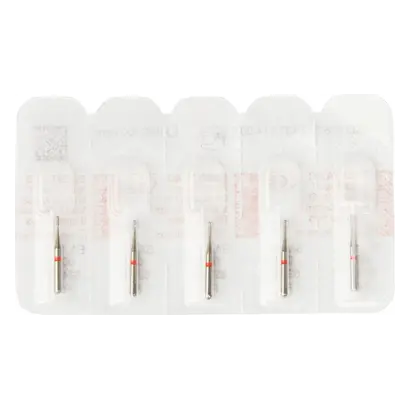 Edenta BAMBINO - Packung 5 Stück rot fein, FG kurz, Figur 137, 2 mm, ISO 007
