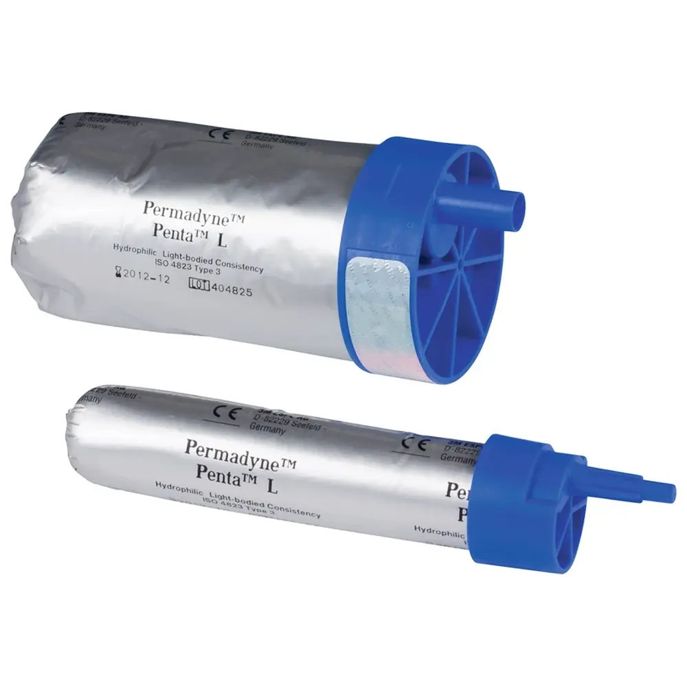 Solventum Dental Solutions Permadyne™ - Refill Packung 4 x 50 ml Doppelkartusche, 20 Mischkanülen weiß, Garant 2:1