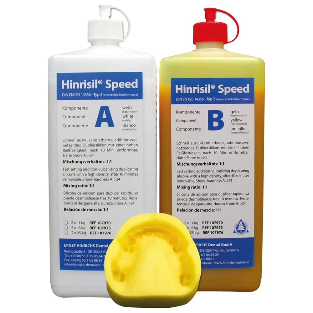 ERNST HINRICHS Hinrisil® Speed - Packung 1 kg Flasche A, 1 kg Flasche B, gelb