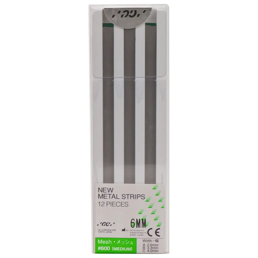 GC NEW METAL STRIPS - Packung 12 Stück, 6 mm breit, Körnung 600