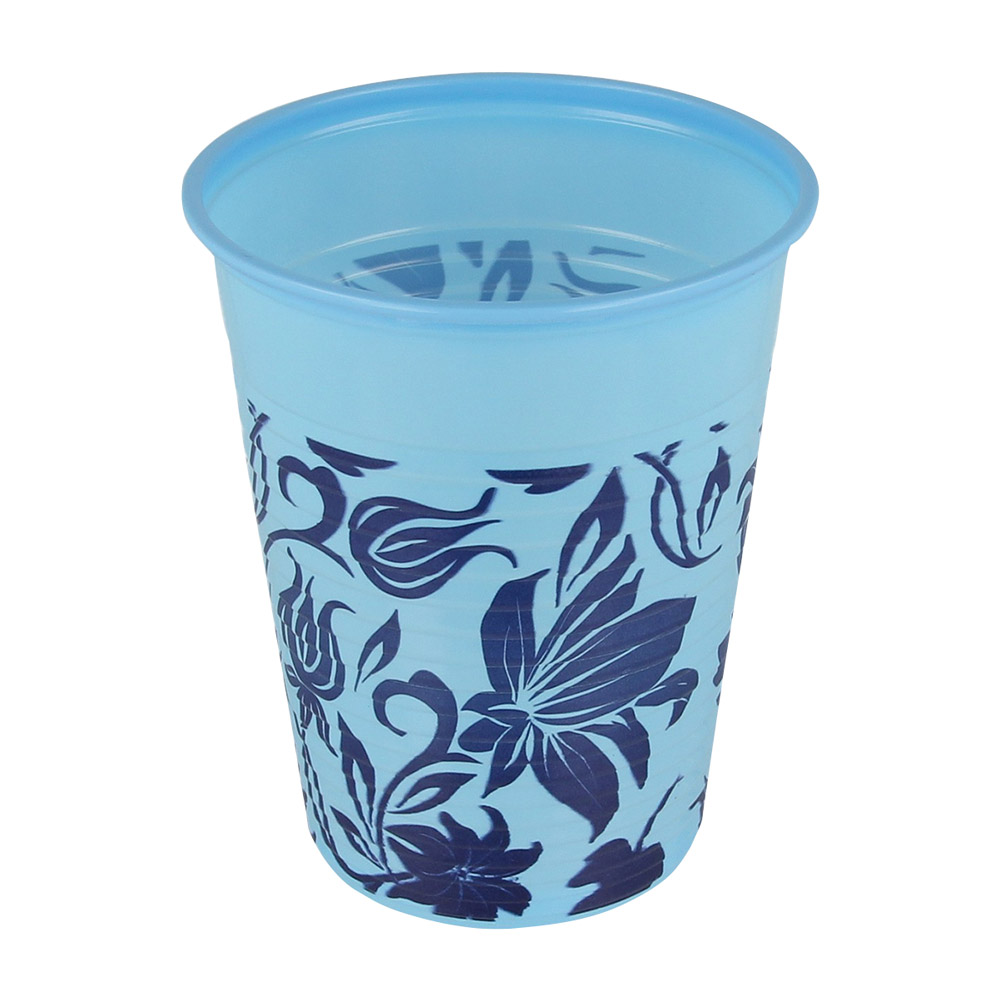 Monoart Trinkb.Flower blau 180ml 1000St