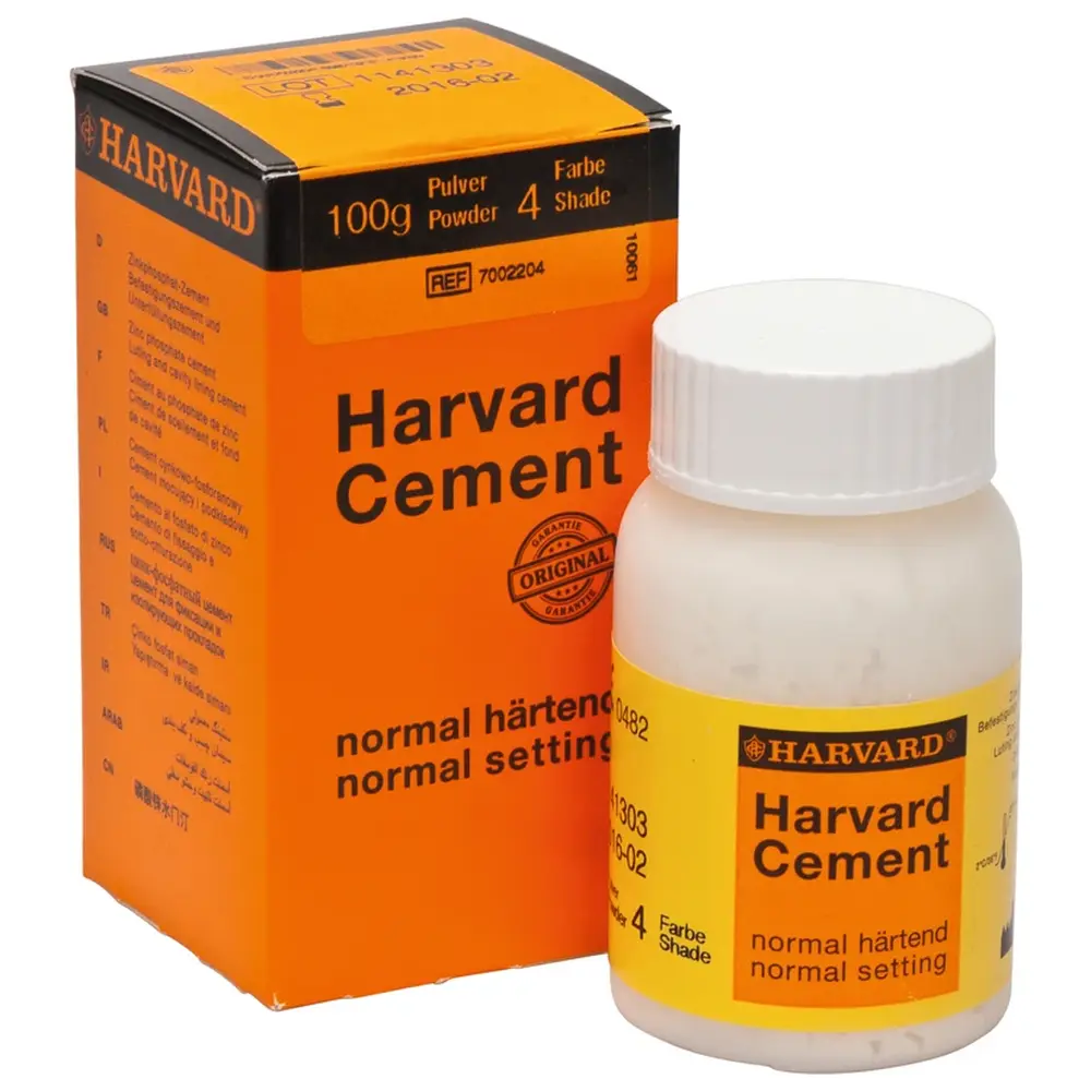 Harvard Dental International Harvard Cement normal härtend Pulver - Klinikpackung 100 g Pulver 4 - hellgelb