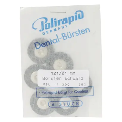 Polirapid Dr. Montemerlo GmbH & Co. KG Miniaturbürste unmontiert 121/21mm Borste schwarz Pa 6